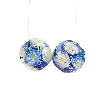 Amazon.co.jp: Kanyaki とんぼ玉 トンボ玉 ガラスビーズ 20mm 2